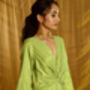 Kirti Tissue Chanderi Knot Dress, thumbnail 3 of 8