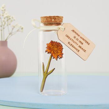 December Birth Flower Message Bottle Birthday Gift, 10 of 12