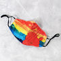 Rainbow Print Fabric Face Mask, thumbnail 1 of 8