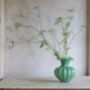 Bethany Green Glass Vase With Frill Rim, thumbnail 1 of 4