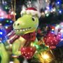 Tea Rex Glass Christmas Bauble, thumbnail 3 of 6