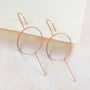 Rose Gold Plated Silver Circle Ear Climber Earrings, thumbnail 2 of 7
