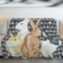 Rabbit Fleece Blanket, Bunny Throw, thumbnail 2 of 8