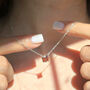 Garnet 1ct Moissanite Crystal Sterling Silver Necklace, thumbnail 3 of 6