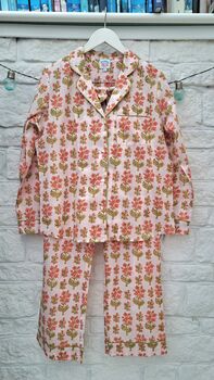Hand Block Printed Cotton Pyjama Set, 11 of 12