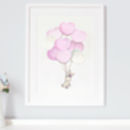 Personalised Girl's Pink Heart Balloon Bunch Print By Daisy & Bump ...