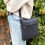 Genuine Leather Navy Handbag, Shoulder Bag, Cross Body Bag, thumbnail 1 of 2