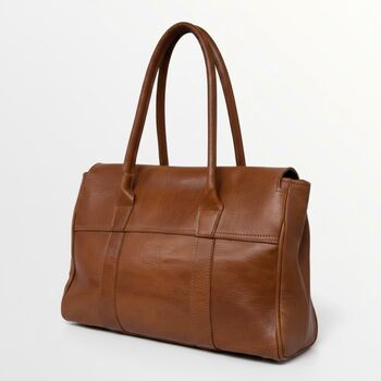 Harriet Leather Tote Bag | Handcrafted Full Grain Work And Laptop Tote, 3 of 12