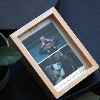 Pull Out Two Way Birch Wood Photo Display Frame, 2 of 12