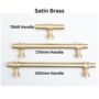 Solid Brass Plain Kitchen Pull Handles And Knobs, thumbnail 3 of 12
