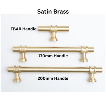 Solid Brass Plain Kitchen Pull Handles And Knobs, 3 of 12