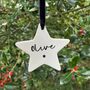 Personalised Christmas Hanging Ceramic Star, thumbnail 3 of 3