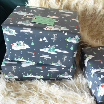 North Pole Christmas Wrapping Paper, 7 of 12