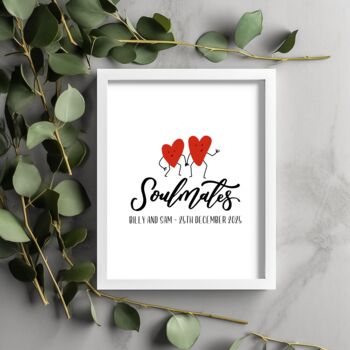 Soulmates Print, Personalised Valentine’s Day Gift, 5 of 5
