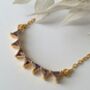 Triangle Amethyst Gold Vermeil Curve Necklace, thumbnail 3 of 5