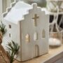 Large Ceramic Church Tealight Holder, thumbnail 1 of 4