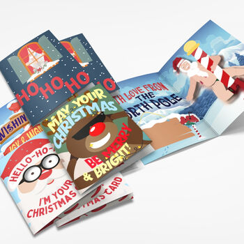 Singing And Sliding Animated Santa! Funny Christmas Card 'From The North Pole', 11 of 12