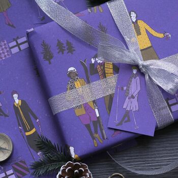 Art Deco 1920s Christmas Wrapping Paper, 3 of 6
