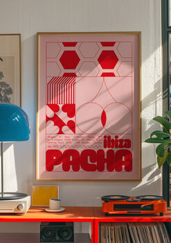 Pacha Ibiza Club Print | Poster | Wall Art | Geometric | Dj | Clubbing | Patterned | Bauhaus | Print | House Music, 3 of 8