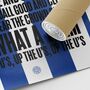 Colchester Utd 'Up The U's' Football Song Print, thumbnail 3 of 3