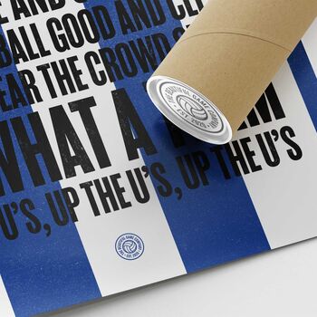 Colchester Utd 'Up The U's' Football Song Print, 3 of 3