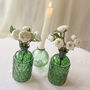 Forest Green Textured Glass Bottle Vase 13cm, thumbnail 2 of 4