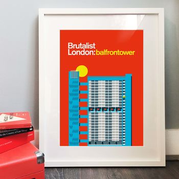 Brutalist London Balfron Tower Illustrated Poster, 2 of 3