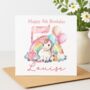 Personalised Unicorn Birthday Card, Age One To Five Birthday Card, thumbnail 5 of 5
