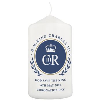 King Charles Ill Blue Crest Coronation Candle, 2 of 3