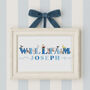 Personalised Nursery Rhyme Blue Name Print, thumbnail 1 of 5