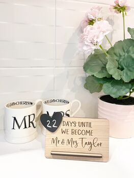 Personalised Wedding Countdown Plaque, 4 of 6