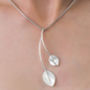 Elegant Sterling Silver Leaves Necklace, thumbnail 1 of 7