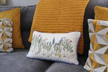 Aylesbury Duck Cotton Linen Blend Cushion Cover, 3 of 5