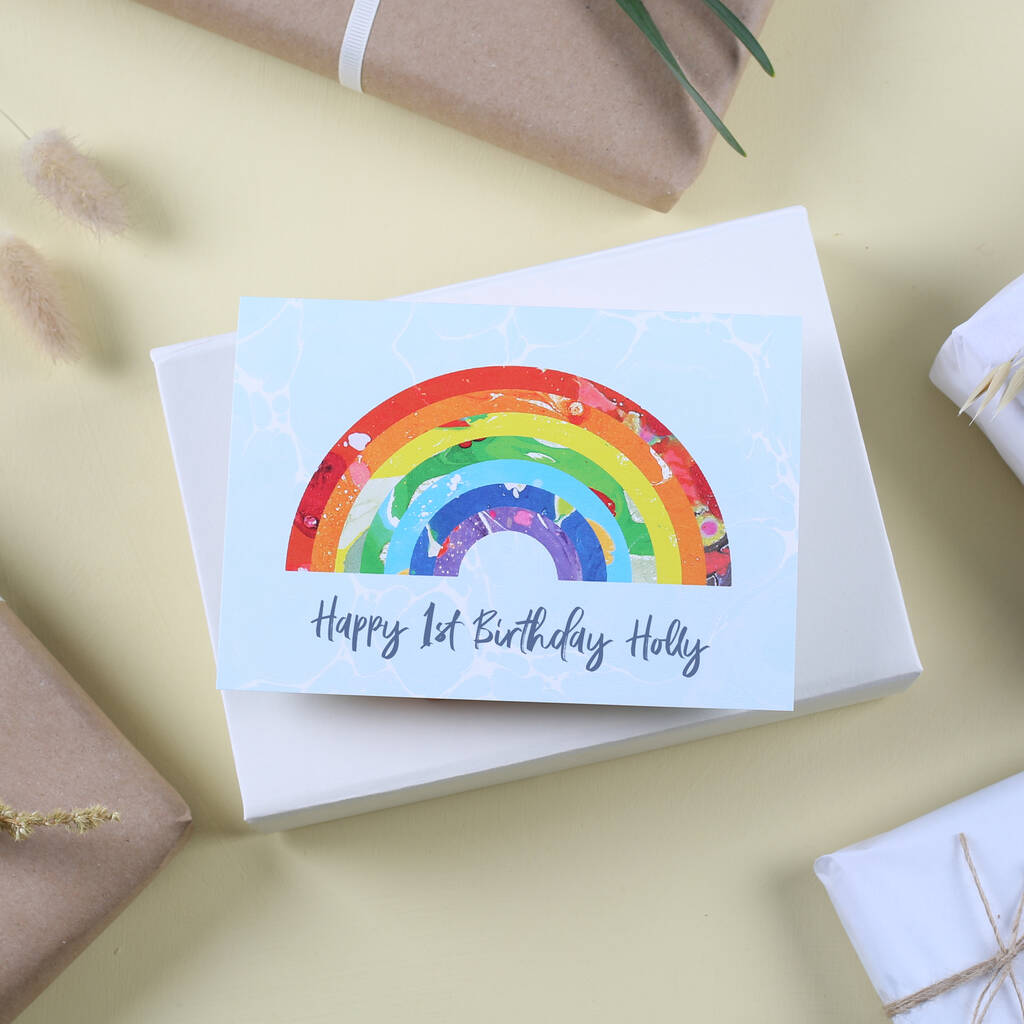 Personalised Rainbow Birthday Card, 1 of 3