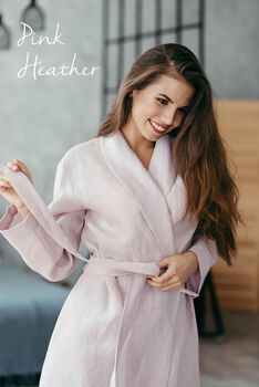 Linen Robe For Women | Natural Bathrobe, 5 of 12