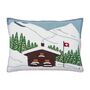 Hand Embroidered Alpine Chalet Cushion, thumbnail 2 of 2