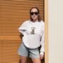 Funny Retro White Unisex Sweatshirt, thumbnail 3 of 5