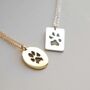 Personalised Paw Print Necklace, thumbnail 2 of 6