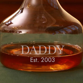 Luxury Personalised Daddy Decanter Gift Set, 3 of 6