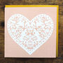 Pale Cut Out Heart Card, thumbnail 4 of 5