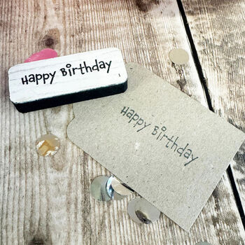 Happy Birthday Craft Ink Stamp For Crafting Projects, 3 of 3