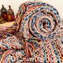 Hand Loomed Recycled Soft Rainbow Blanket Sofa Throw, thumbnail 4 of 12
