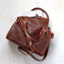 Leather Handbag With Crossbody Strap, thumbnail 3 of 6