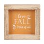 Orange I Love Fall Most Of All Wooden Frame Sign, thumbnail 1 of 3