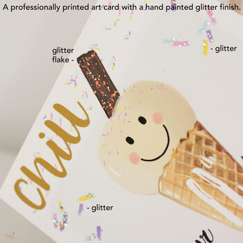 Personalised Ice Cream 40th Birthday Card, 2 of 4