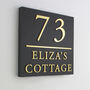 Contemporary Square Matte Black House Sign, thumbnail 3 of 11