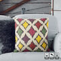 Ikat Cushion Cover With Diamond Pattern, thumbnail 4 of 7