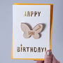 Personalised Butterfly Birthday Badge Card, thumbnail 2 of 3