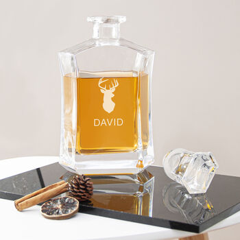 Personalised Luxury Stag Glass Decanter, 3 of 5