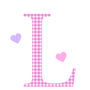 Personalised Pink Gingham Wall Letter Sticker, thumbnail 2 of 2